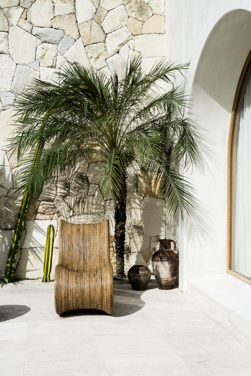 RATTAN DESK CHAIR ROBIN DARK