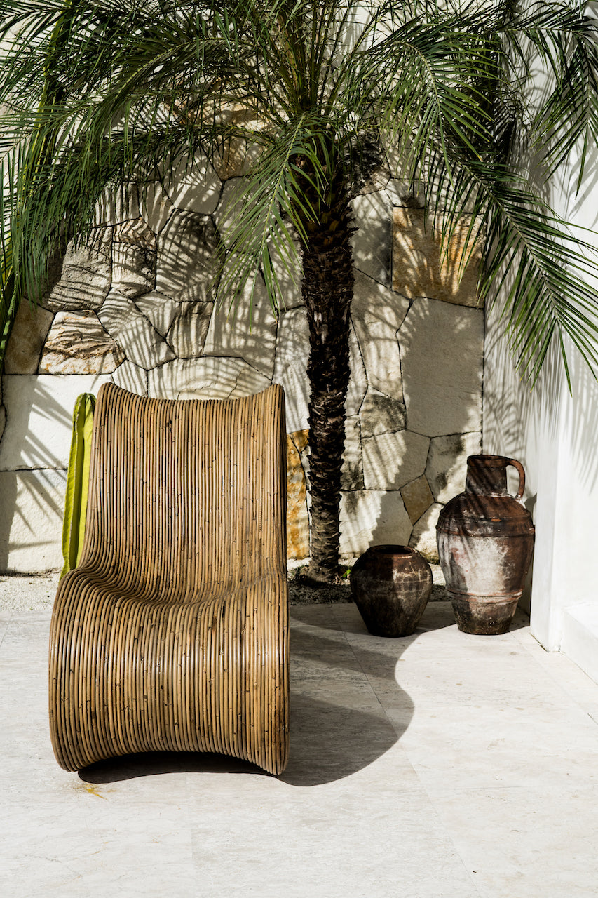 RATTAN DESK CHAIR ROBIN DARK