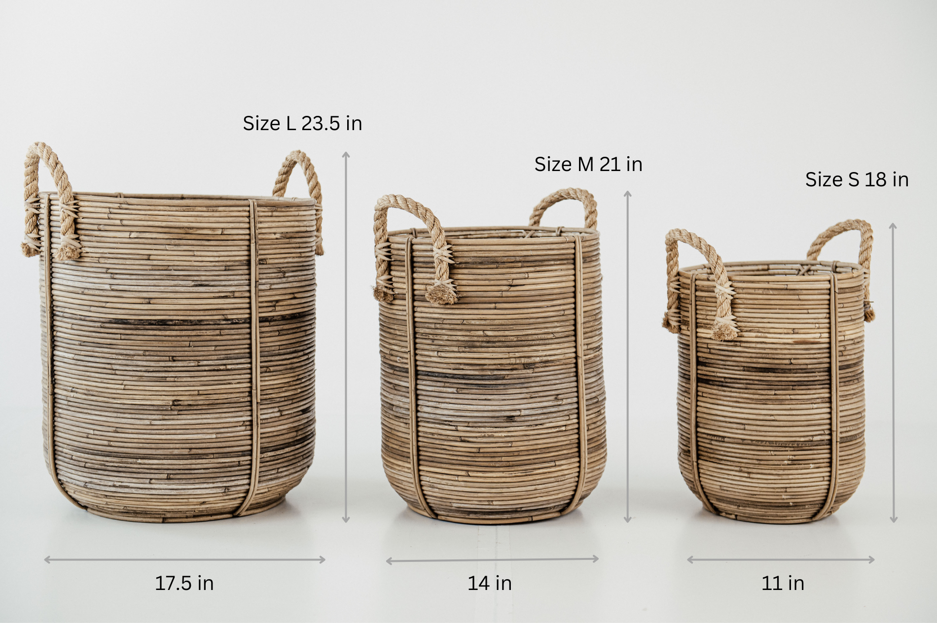 RATTAN BASKETS AZURE