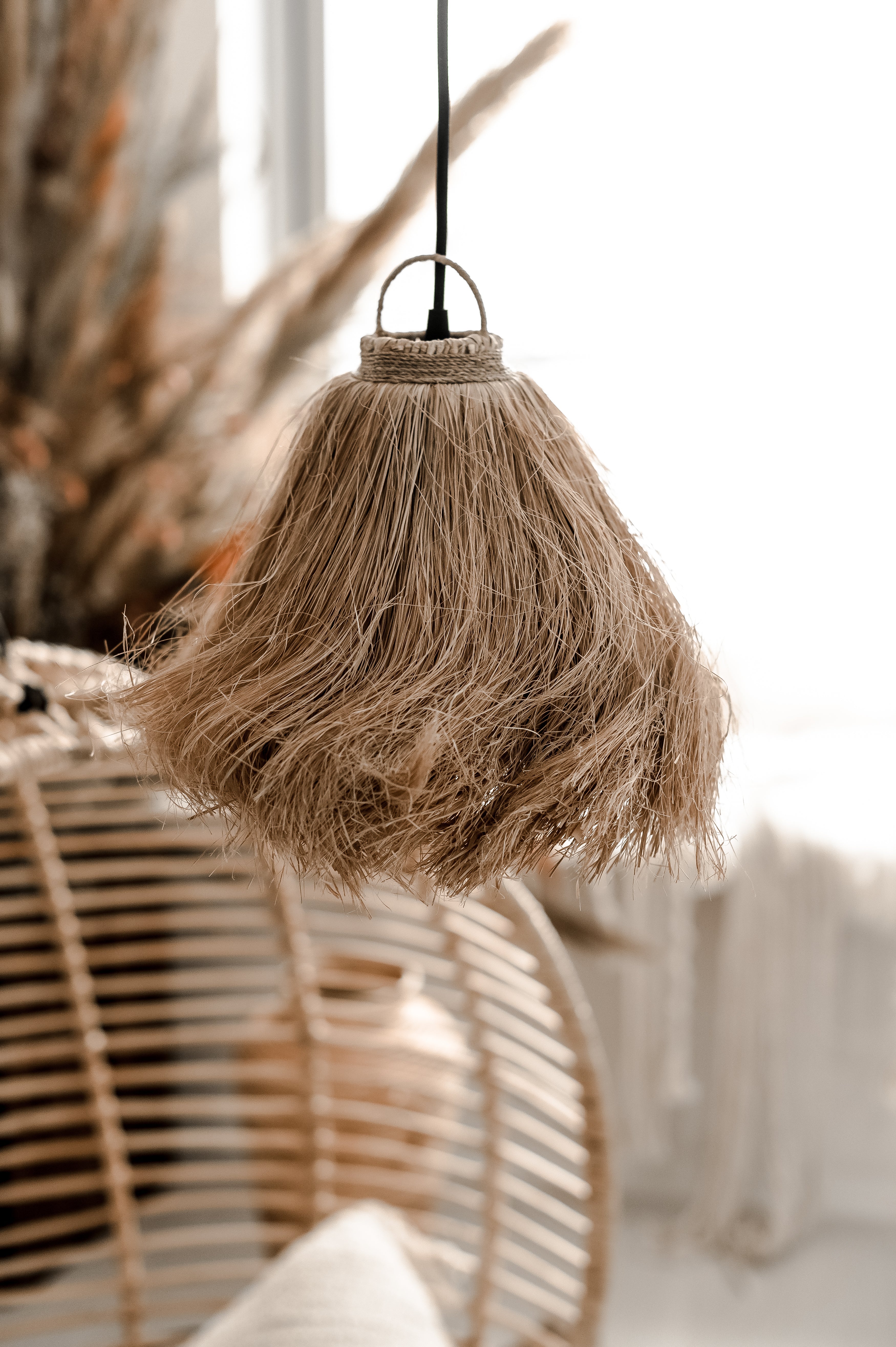 Seagrass Eco Friendly Lamp - Boho Style Lamp - Monnarita - handmade lamp