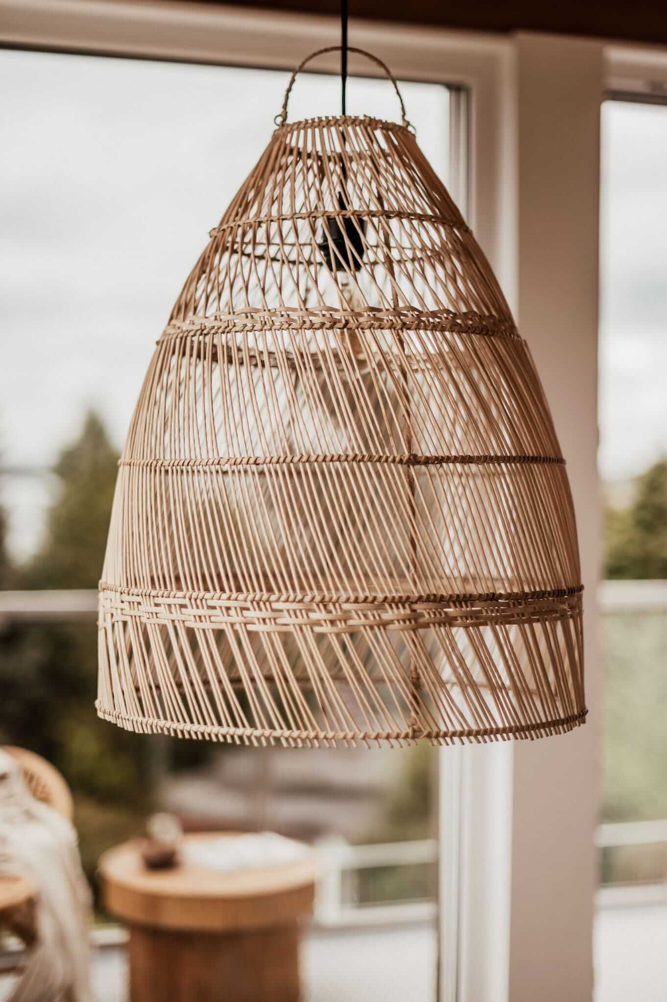 Rollo Rattan Lamp - Boho Style Lamp