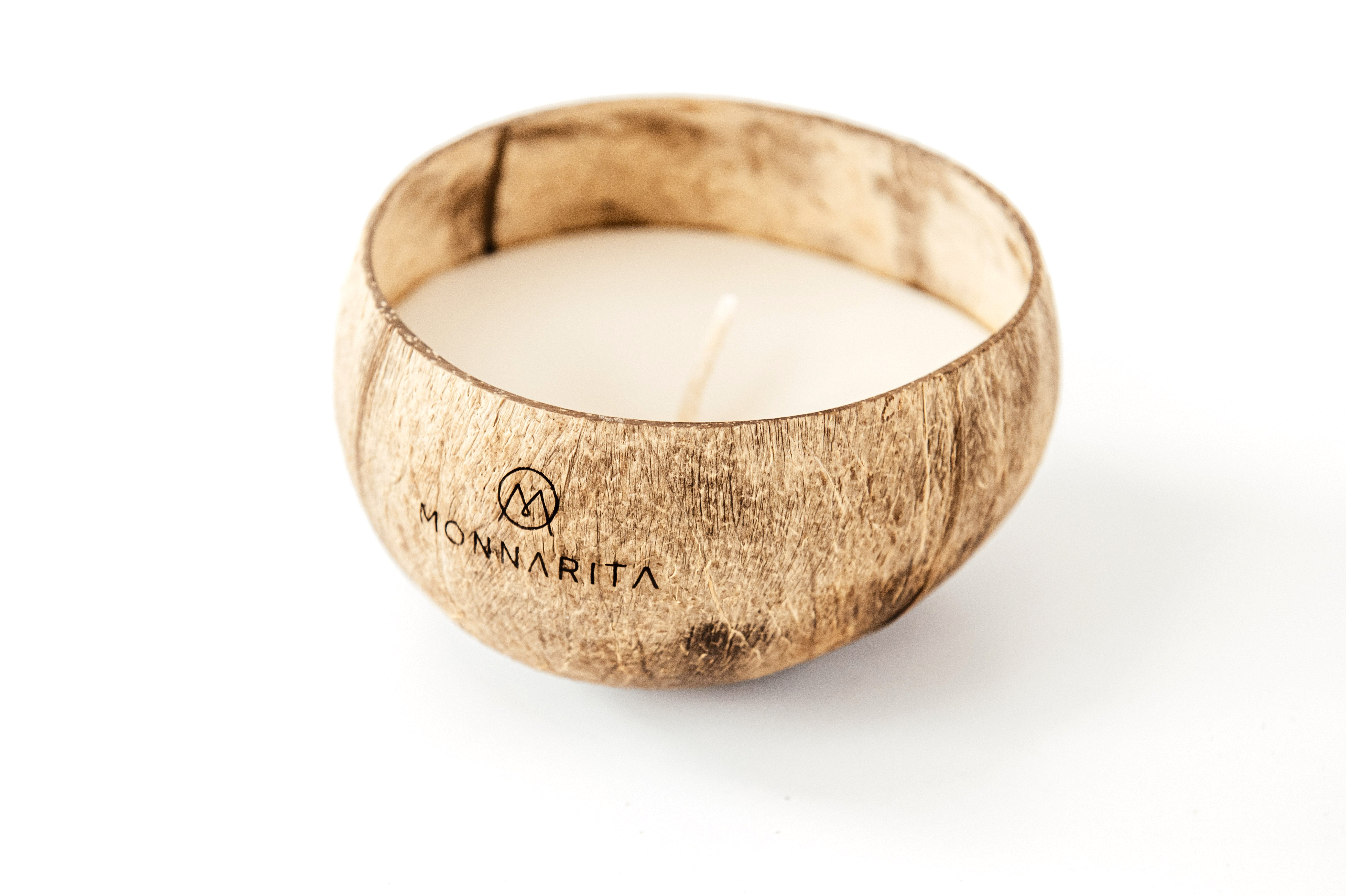 Coconut Candle - Natural Wax Candle - Boho Style Decor - Monnarita - handmade decor