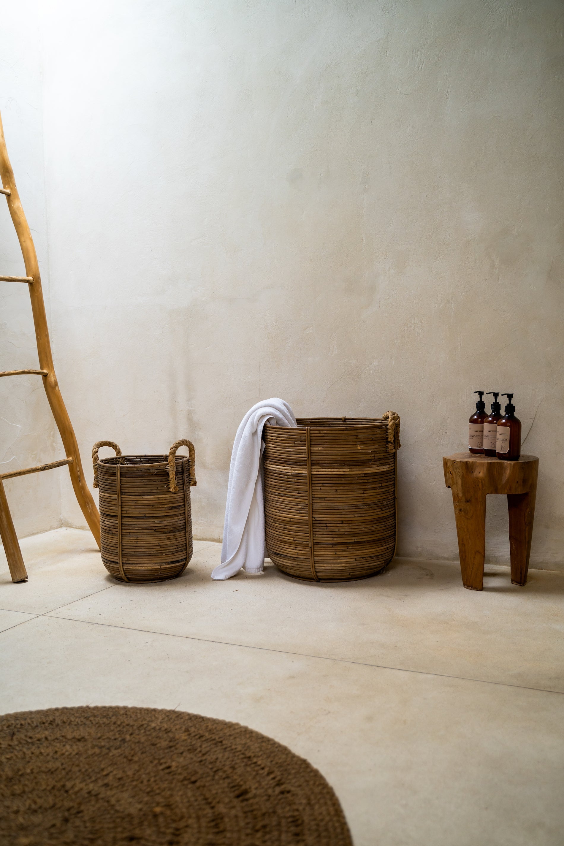 Rattan Laundry Basket - Rattan Furniture - Boho Style Decor - Monnarita - handmade decor